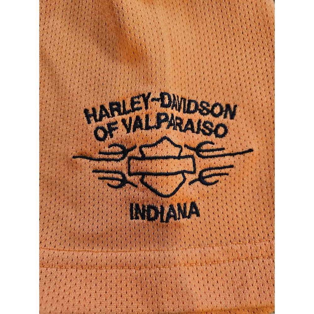 HARLEY-DAVIDSON Motorcycle MEN'S BLACK Orange Size Large Valparaiso Indiana - Picture 5 of 7